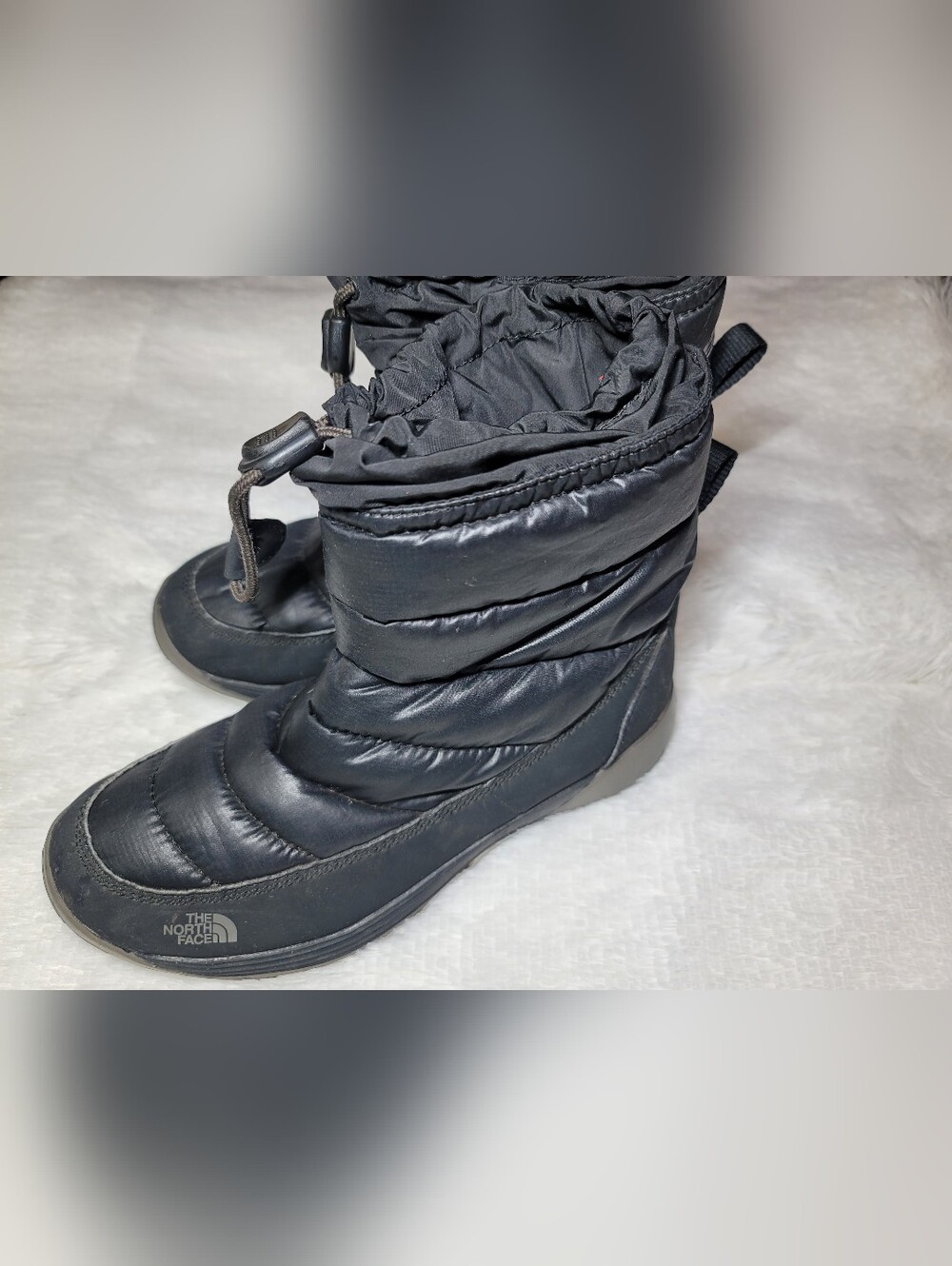 The North Face Kids ThermoBall Booties Black Winter Snow Boots Size 3